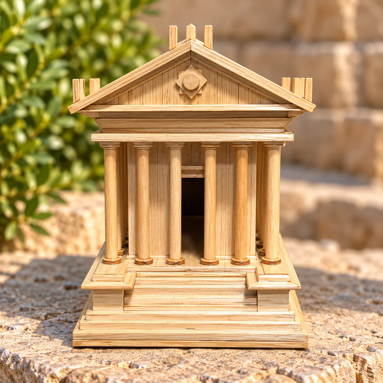 Գառնու տաճար – բնական փայտից մանրակերտ