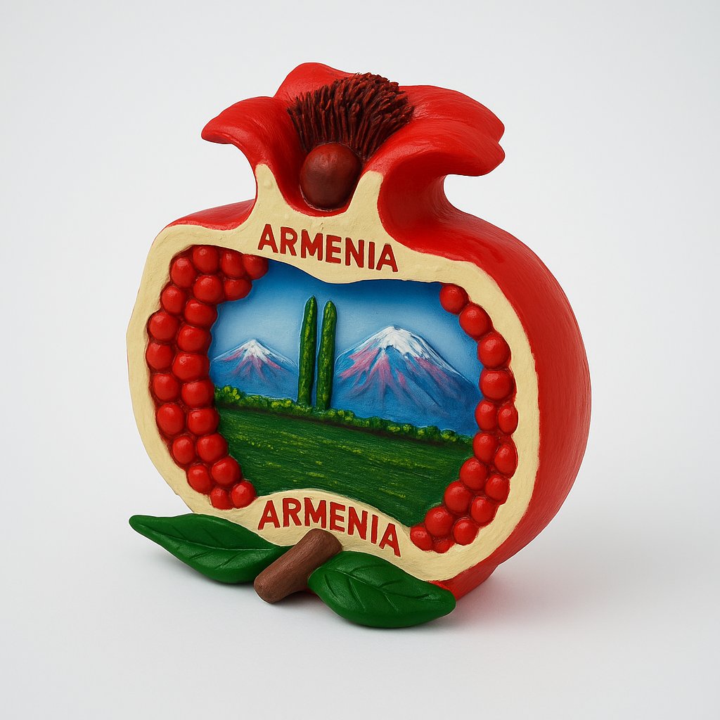 Գիպսե նռի հուշանվեր՝ Արարատ լեռան տեսարանով