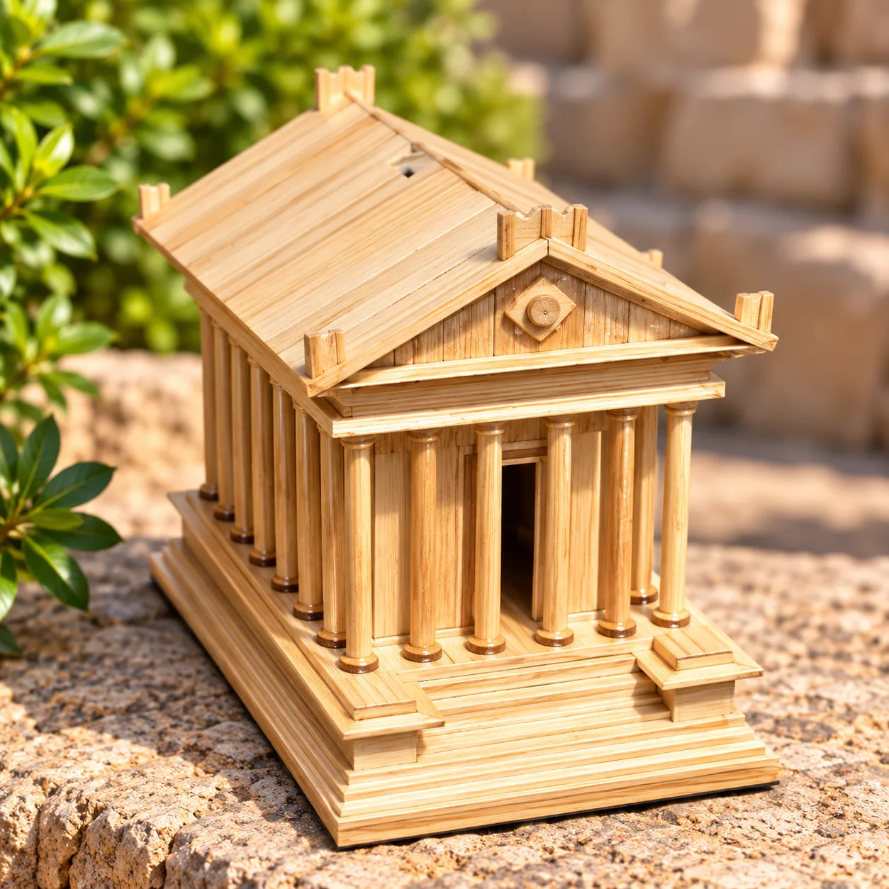 Գառնու տաճար – բնական փայտից մանրակերտ