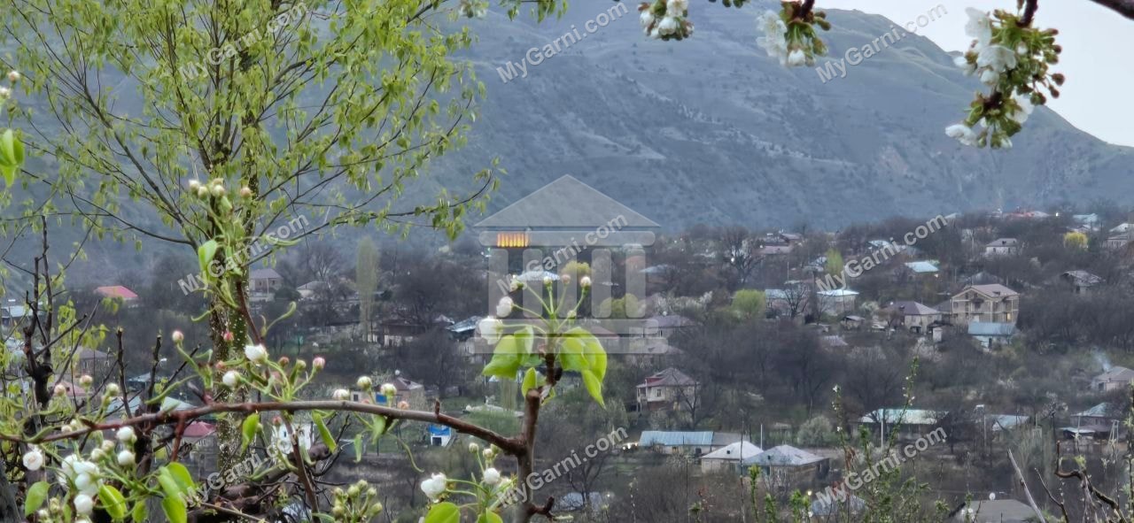Գարնանային տեսարան Գառնիում՝ տաճարի ֆոնին